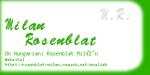 milan rosenblat business card